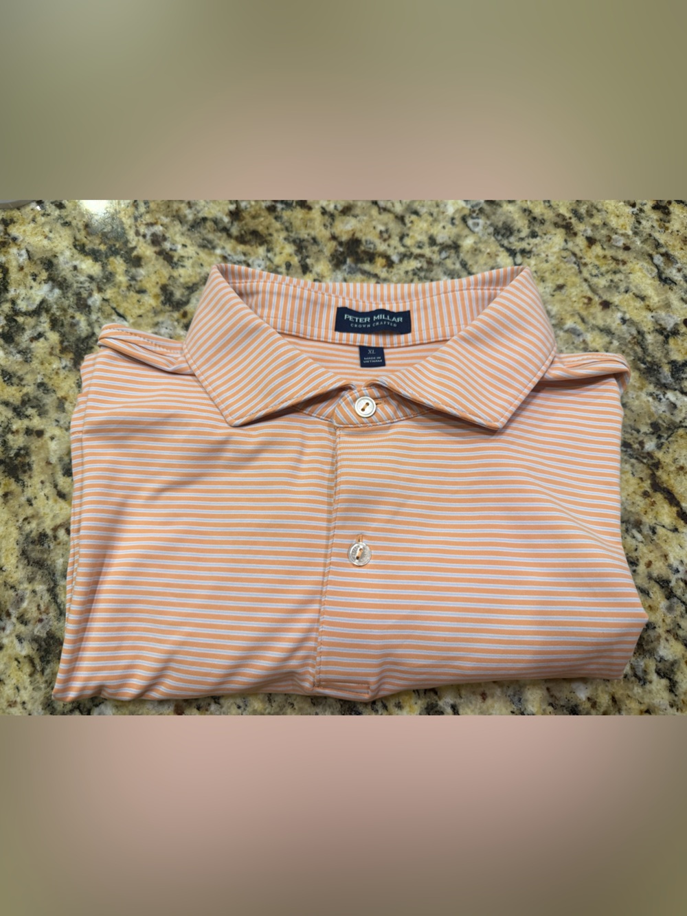 Peter Millar Men’s Striped Polo Shirt size XL